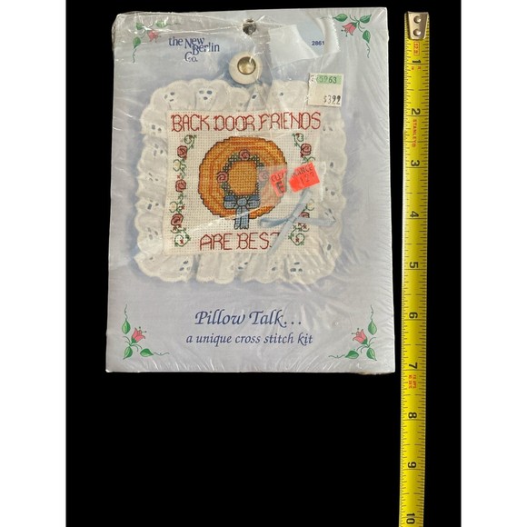 Counted Cross Stitch New Berlin Kit 2861 Pillow Talk Back Door Friends Are Best - Picture 4 of 5